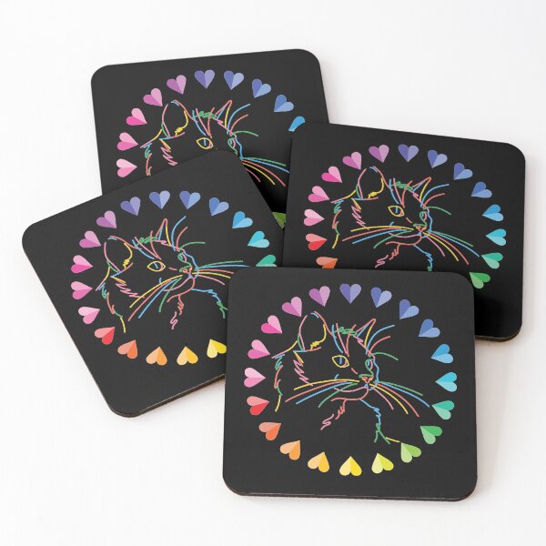 Item preview, Color Wheel With Cat And Hearts designed and sold by MartVisions.