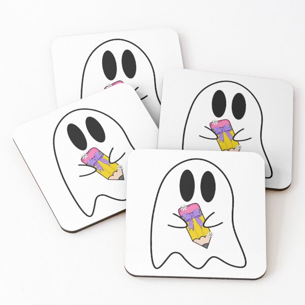 Item preview, Ghost Holding a Pencil Illustration designed and sold by MrsCreative1.
