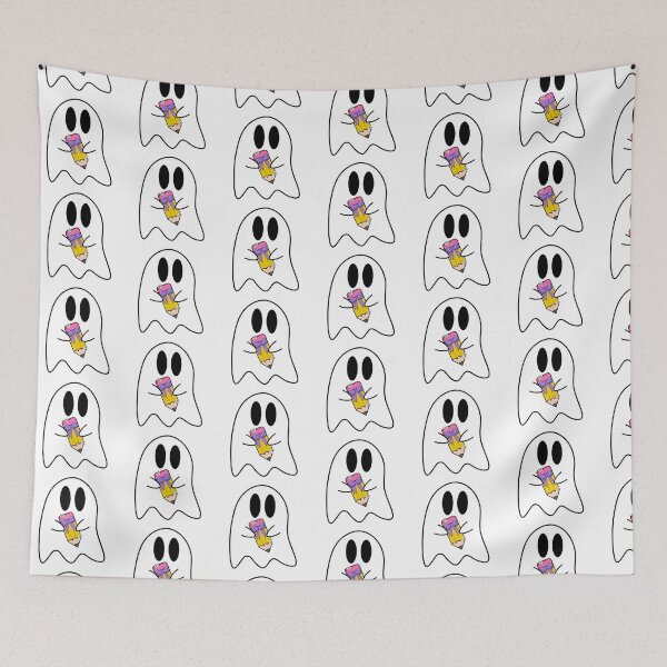 Item preview, Ghost Holding a Pencil Illustration designed and sold by MrsCreative1.