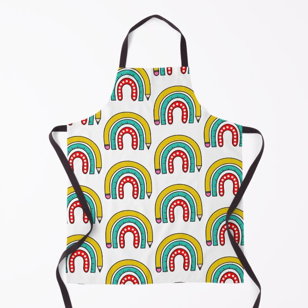 Item preview, Teacher Rainbow Illustration Yellow, Blue and Red - Pencil and Ruler designed and sold by MrsCreative1.
