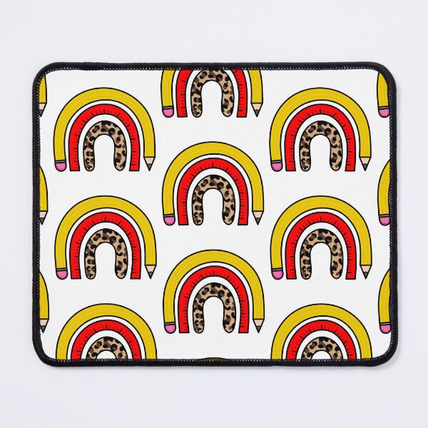 Item preview, Copy of Teacher Rainbow Illustration Yellow, Brown and Red - Pencil and Ruler - Leopard Print designed and sold by MrsCreative1.