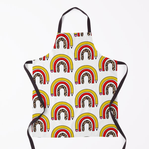 Item preview, Copy of Teacher Rainbow Illustration Yellow, Brown and Red - Pencil and Ruler - Leopard Print designed and sold by MrsCreative1.