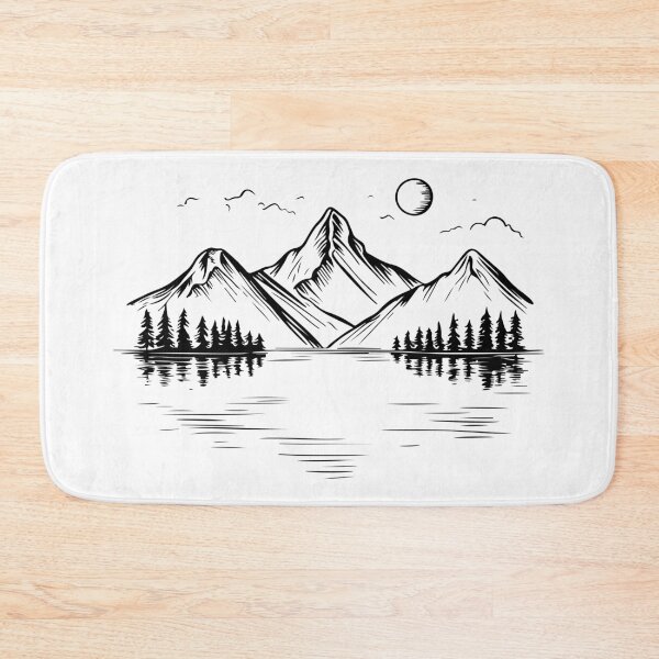 Item preview, Landscape with mountains, forest, sun and lake designed and sold by AnnaHolyph.