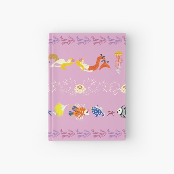 La petite sirène sur fond rose Carnet cartonné