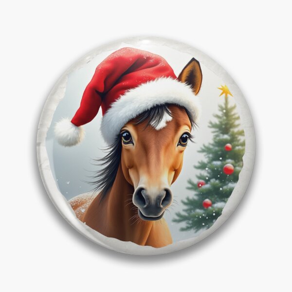 Item preview, Christmas Horse In Santa Clause Claus Hat designed and sold by The Art of Kkatarynka.