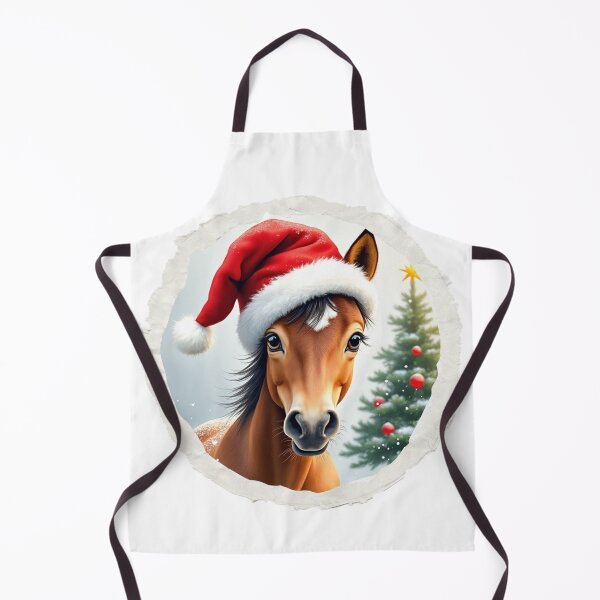 Item preview, Christmas Horse In Santa Clause Claus Hat designed and sold by The Art of Kkatarynka.