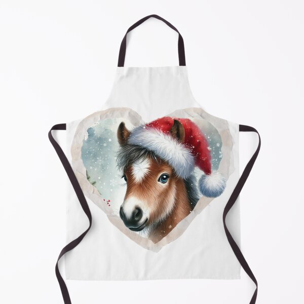 Item preview, Christmas Horse In Santa Clause Claus Hat designed and sold by The Art of Kkatarynka.