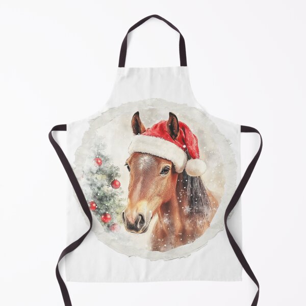 Item preview, Christmas Horse In Santa Clause Claus Hat designed and sold by The Art of Kkatarynka.