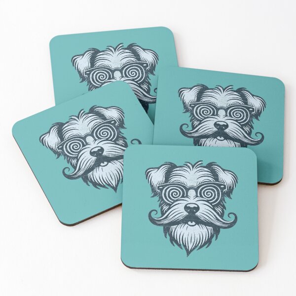 Item preview, Hypno Dog – Terrier with moustache wearing X-Ray Spex designed and sold by shufti.