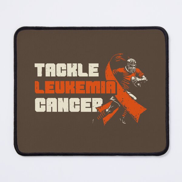 Item preview, Tackle Leukemia Cancer Football Orange Ribbon Cancer Support designed and sold by TeeByDesignsCo®.