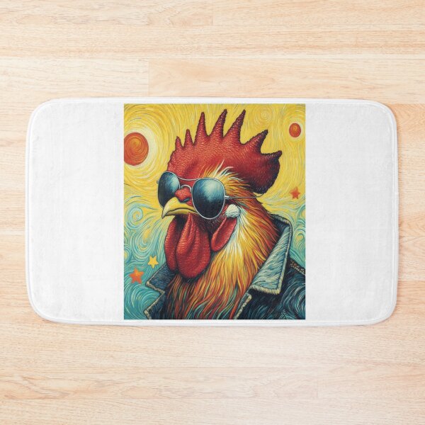 Item preview, Van .Gogh Rooster Wearing Sunglasses Retro Vintage Tee  designed and sold by VISIONSTURME.