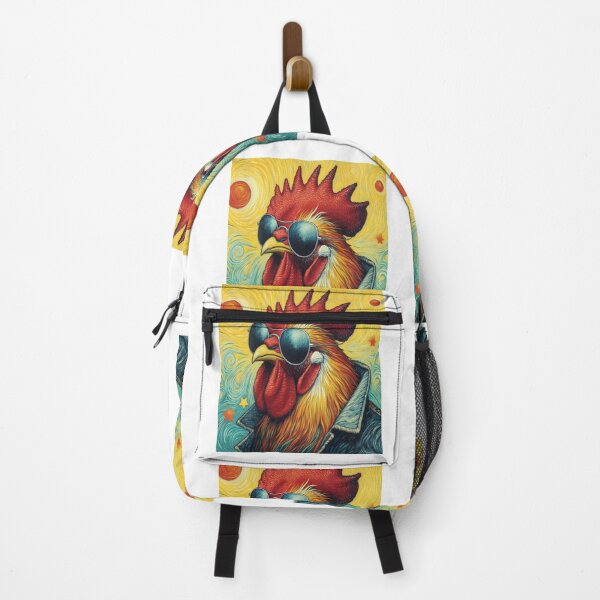 Item preview, Van .Gogh Rooster Wearing Sunglasses Retro Vintage Tee designed and sold by VISIONSTURME.