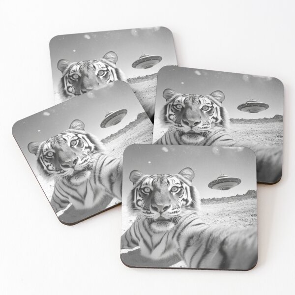 Item preview, Funny Tiger Ufo Selfie designed and sold by nikikeypod.