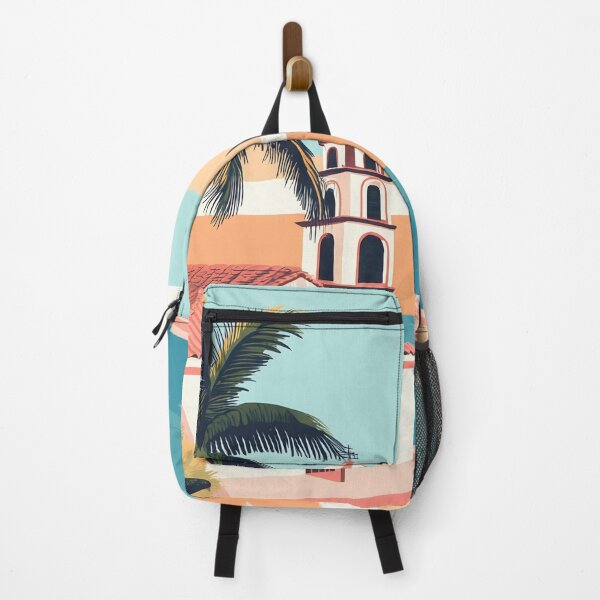 Item preview, Coastal view with palm and church designed and sold by anytka.