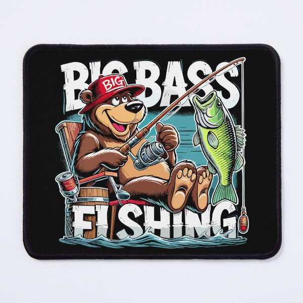 Item preview, Fishing Big Bass Fishing Bear Angler Gift designed and sold by Pineapple-Tree.