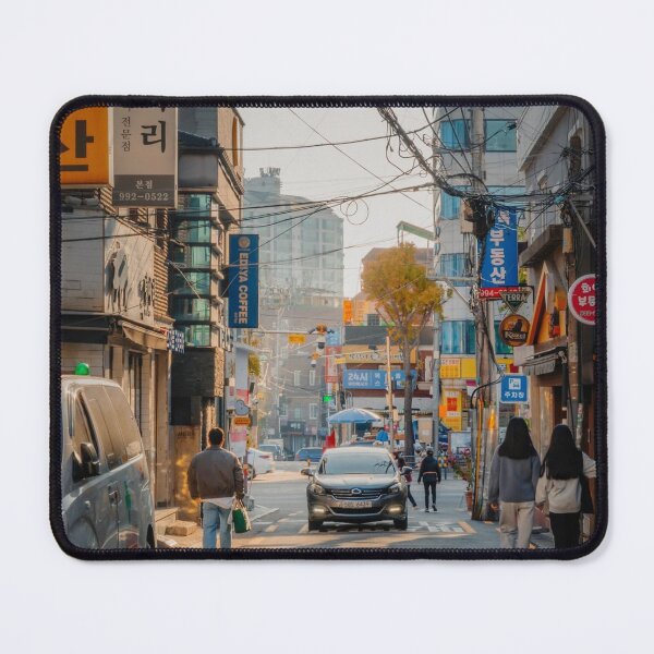 Item preview, Modern street in Seoul designed and sold by Evasionrebelle.