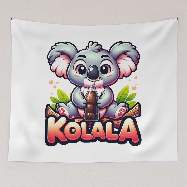 Item preview, Kolala – Cute Koala Sipping Cola Fun Pun Cartoon designed and sold by Infinitee8hirts.