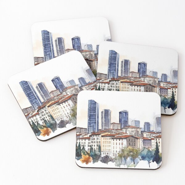 Item preview, City skyline with historic buildings designed and sold by anytka.