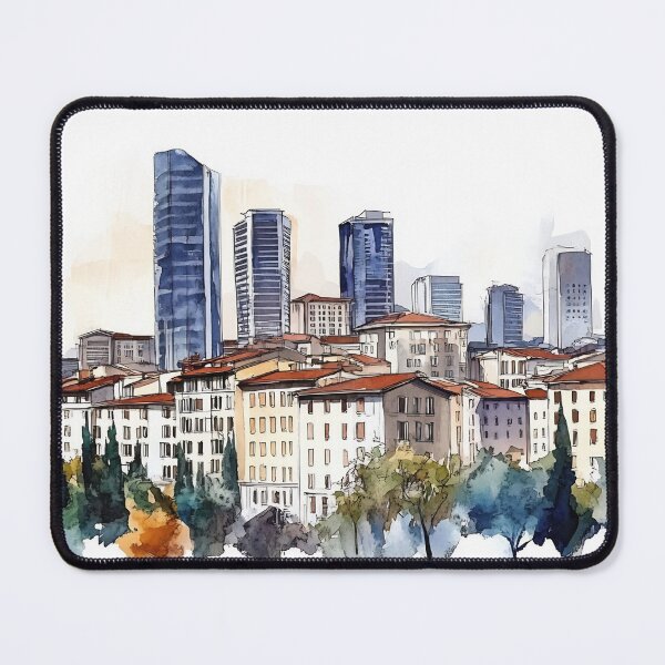 Item preview, City skyline with historic buildings designed and sold by anytka.
