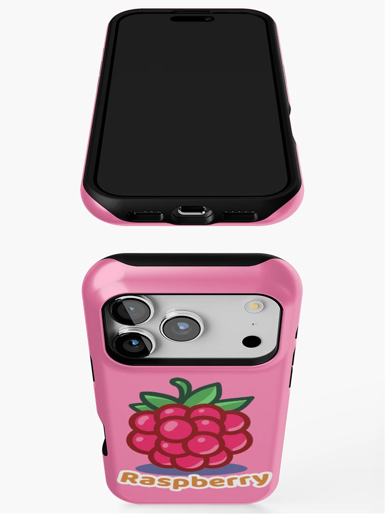 Thumbnail 3 of 4, iPhone Case, Cartoon Raspberry designed and sold by Happie Kids.