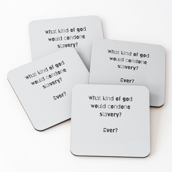 Item preview, Atheist Slogan. God Slavery. Atheism Quote. Black version. designed and sold by Atheist-Heaven.