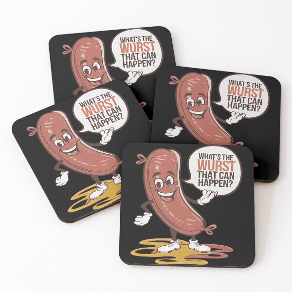 Item preview, What's the wurst that can happen - Hot dog heaven - Bun appetit - Hot dog dreams - Life is like a wiener designed and sold by JansenGS.