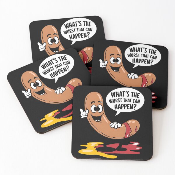 Item preview, What's the wurst that can happen - Hot dog heaven - Bun appetit - Hot dog dreams - Life is like a wiener designed and sold by JansenGS.