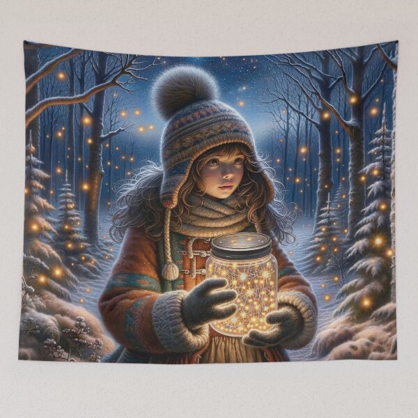 Item preview, Girl in the Christmas Forest designed and sold by m-y-A-I-A-R-T-.