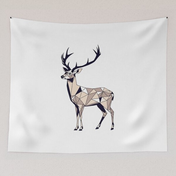 Item preview, Geometric Deer Art - Elegant Polygonal Design designed and sold by ItheMattI.