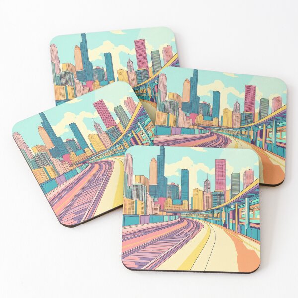 Item preview, Vibrant train tracks in city designed and sold by anytka.