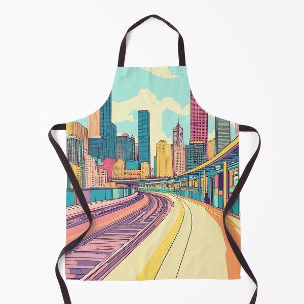 Item preview, Vibrant train tracks in city designed and sold by anytka.