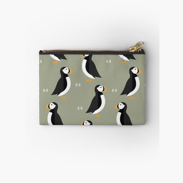 Item preview, Puffins on green designed and sold by reneesillus.