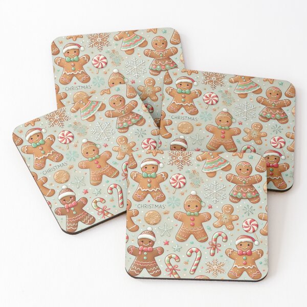 Item preview, blueish gingerbread people pattern designed and sold by ValerieStOnge.