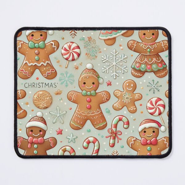Item preview, blueish gingerbread people pattern designed and sold by ValerieStOnge.