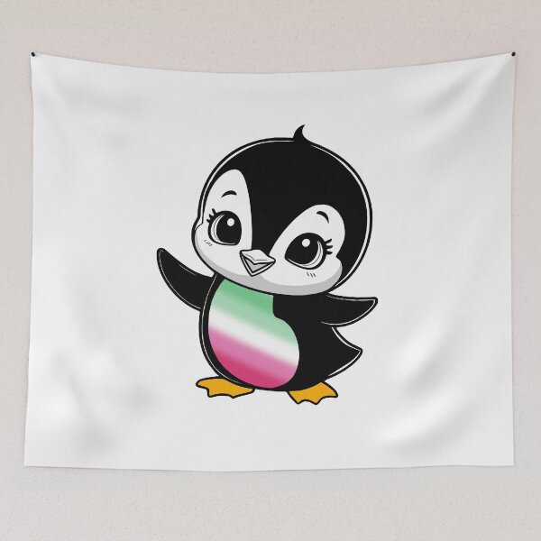 Item preview, Abrosexual Pride Baby Penguin, Kawaii Abrosexual Flag Penguin designed and sold by Travelslightly.