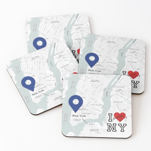 Item preview, New York City Map Art – Manhattan, Brooklyn designed and sold by Psycho-Crazy.