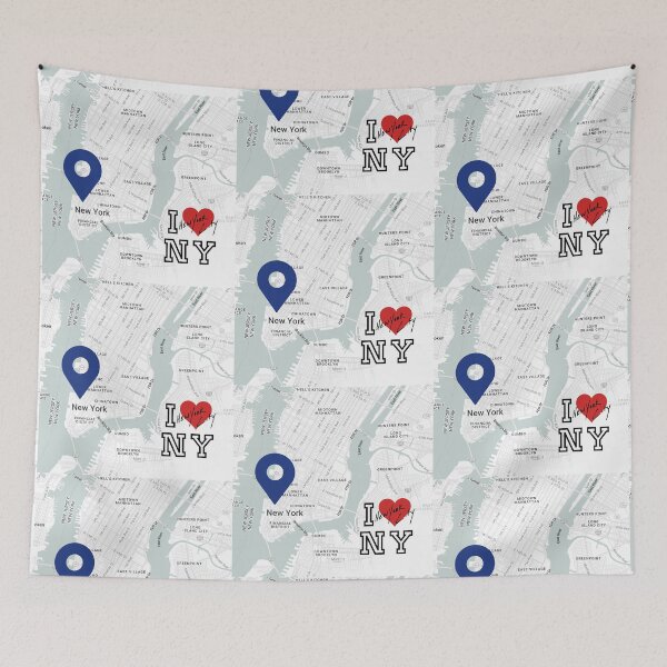 Item preview, New York City Map Art – Manhattan, Brooklyn designed and sold by Psycho-Crazy.