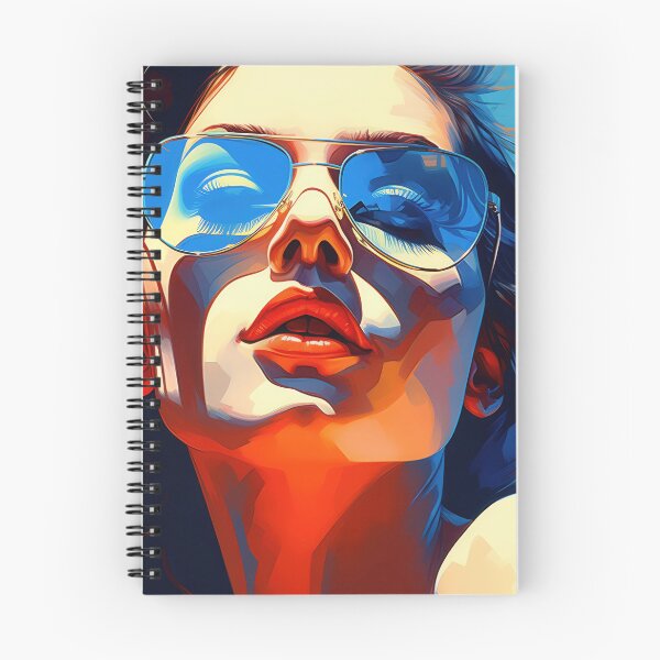 Item preview, Dynamic Portrait of Woman with Flowing Hair and Aviator Sunglasses designed and sold by anytka.