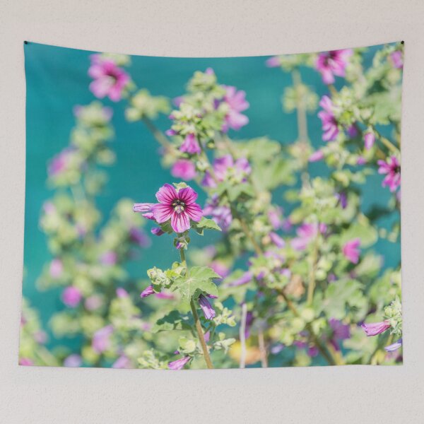 Item preview, Beautiful Pink Spring Flowers with the Turquoise Mediterranean Sea in the Background designed and sold by Jon Shore.