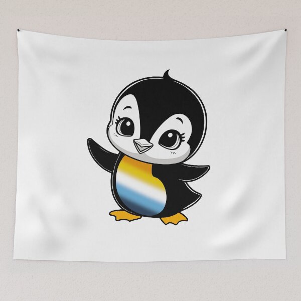 Item preview, Aroace Pride Baby Penguin, Kawaii Aroace Flag Penguin designed and sold by Travelslightly.