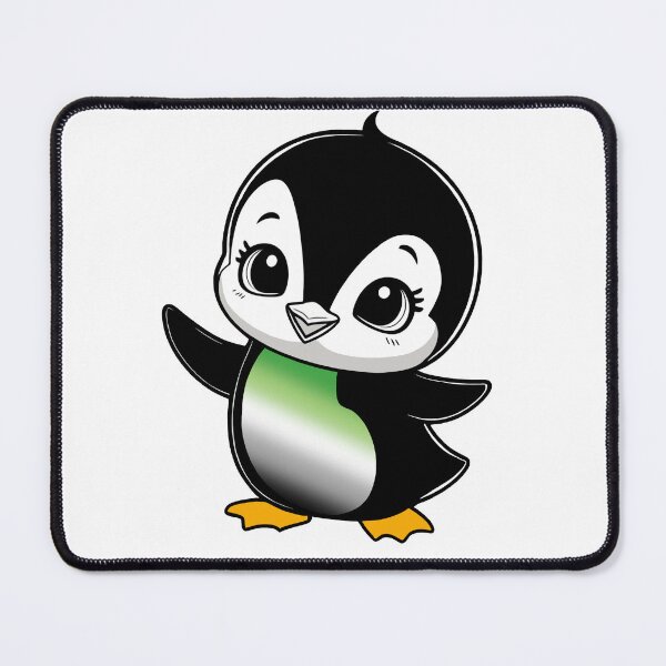 Item preview, Aromantic Pride Baby Penguin, Kawaii Aromantic Flag Penguin designed and sold by Travelslightly.