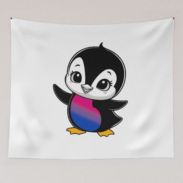 Item preview, Bisexual Pride Baby Penguin, Kawaii Bisexual Flag Penguin designed and sold by Travelslightly.