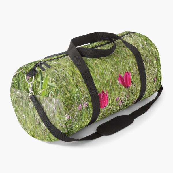 Item preview, Pink tulips in a wildflower meadow  designed and sold by pinkal.