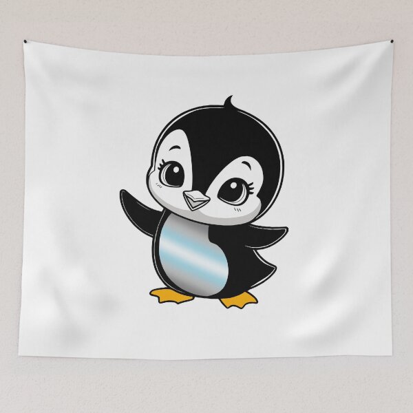 Item preview, Demiboy Pride Baby Penguin, Kawaii Demiboy Flag Penguin designed and sold by Travelslightly.