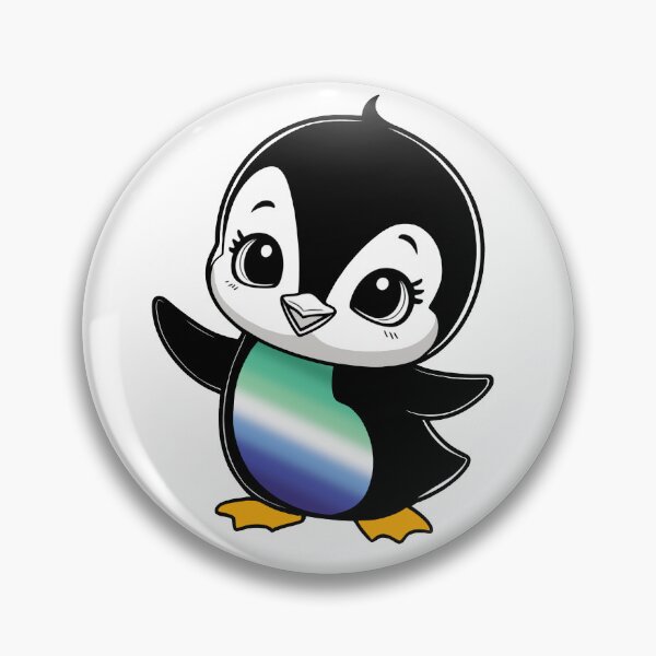 Item preview, Gay MLM Pride Baby Penguin, Kawaii MLM Flag Penguin designed and sold by Travelslightly.
