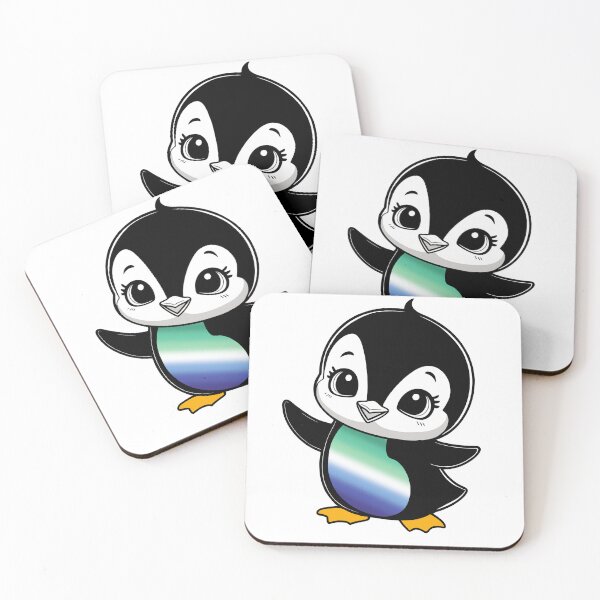 Item preview, Gay MLM Pride Baby Penguin, Kawaii MLM Flag Penguin designed and sold by Travelslightly.
