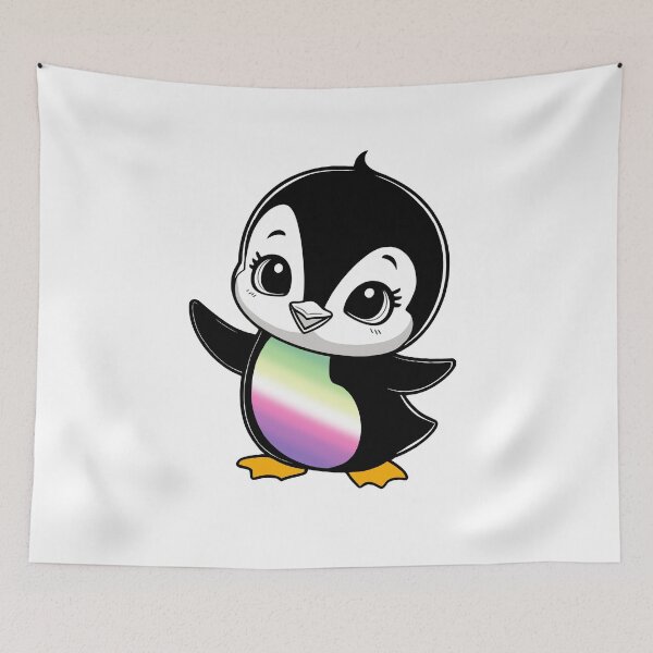 Item preview, Genderfae Pride Baby Penguin, Kawaii Genderdoe Flag Penguin designed and sold by Travelslightly.