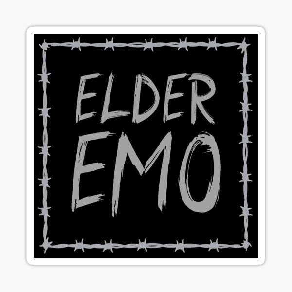 Elder Emo (black) Sticker