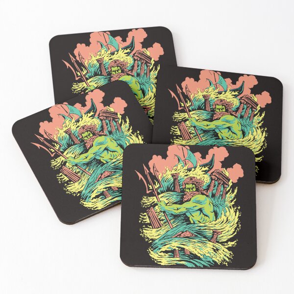 Item preview, Poseidon Mythical Ocean Fury Art designed and sold by DrawHandArt.