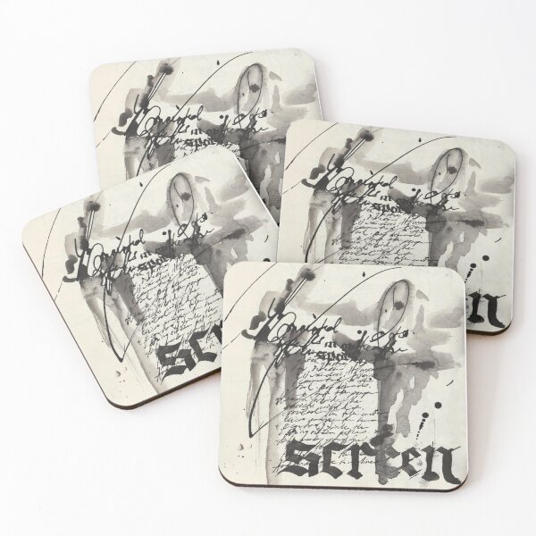 Item preview, Calligraphy English -  93 GOTHIC ABSTRACT EXPERIMTNAL INK  designed and sold by dana-krystle.